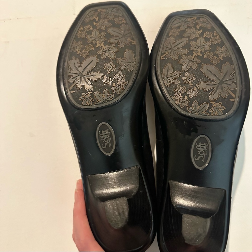 Sofft Kitten Heel Pump Kiltie Horse Bit Black Leather Size 8.5 Classic - Picture 9 of 11